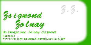 zsigmond zolnay business card